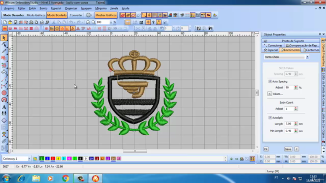 Matrizes de bordado com wilcom desenho profissional – Screenshot 2