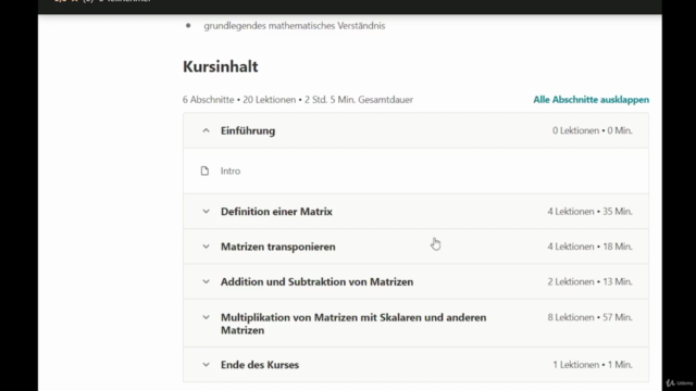 Rechnen mit Matrizen - Grundlagen der Matrix-Rechnung – Screenshot 2