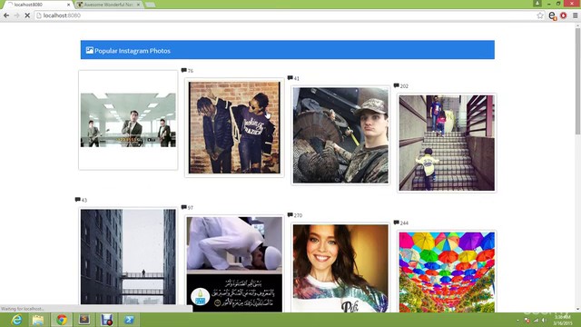 Build a photo web app using Instagram API in Node.js – Screenshot 3