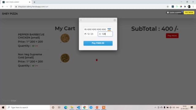 MERN Stack : React ,Redux ,Node ,Mongo - Pizza Delivery App – Screenshot 3