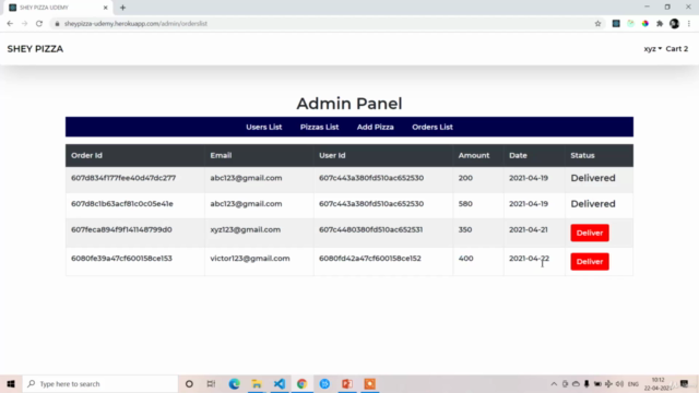 MERN Stack : React ,Redux ,Node ,Mongo - Pizza Delivery App – Screenshot 4