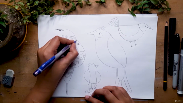 Modern Folk Art: Drawing and Painting Birds! – Screenshot 3