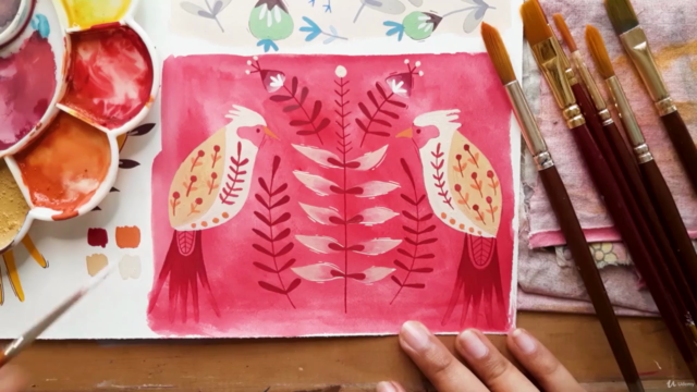 Modern Folk Art: Drawing and Painting Birds! – Screenshot 4