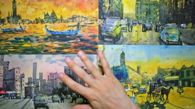 Urban Landscapes In Watercolor: Atmosphere and Vibrancy – Screenshot 3