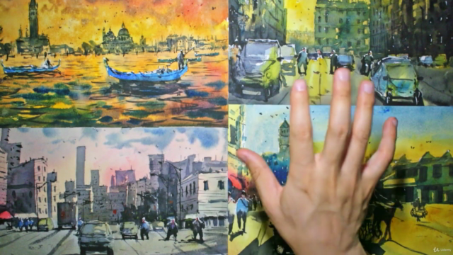 Urban Landscapes In Watercolor: Atmosphere and Vibrancy – Screenshot 4