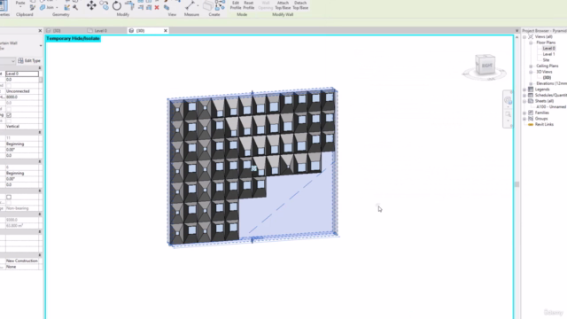 Revit Panelling 1 - Curtain Walls, Systems, Sloped Glazing – Screenshot 2