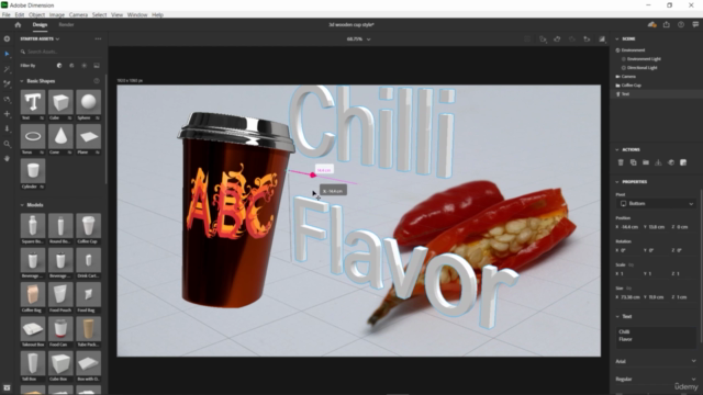 Learn 3D Modelling and Mockup Design with Adobe Dimension – Screenshot 1