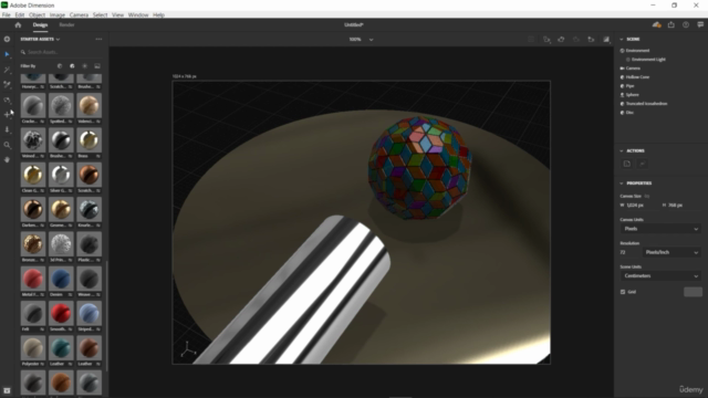 Learn 3D Modelling and Mockup Design with Adobe Dimension – Screenshot 2