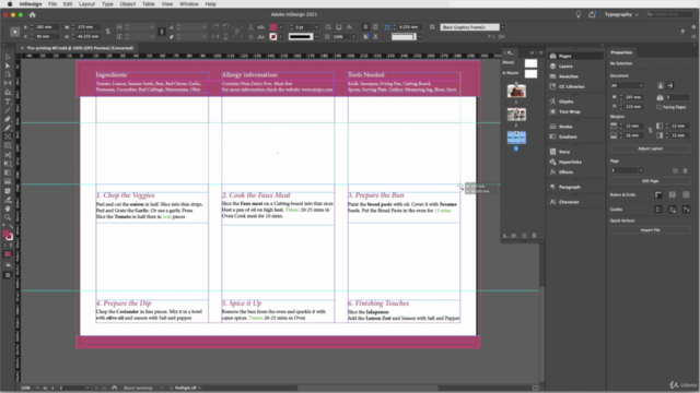 Learn Adobe InDesign: By Creating a Recipe Card – Screenshot 3