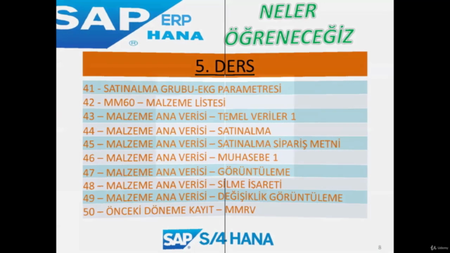 SAP Erp MM / S4 Hana Temel ve İleri Düzey Kursu - Screenshot_03