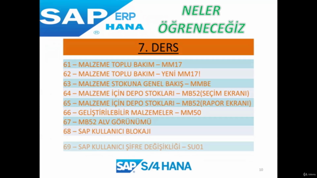 SAP Erp MM / S4 Hana Temel ve İleri Düzey Kursu - Screenshot_04
