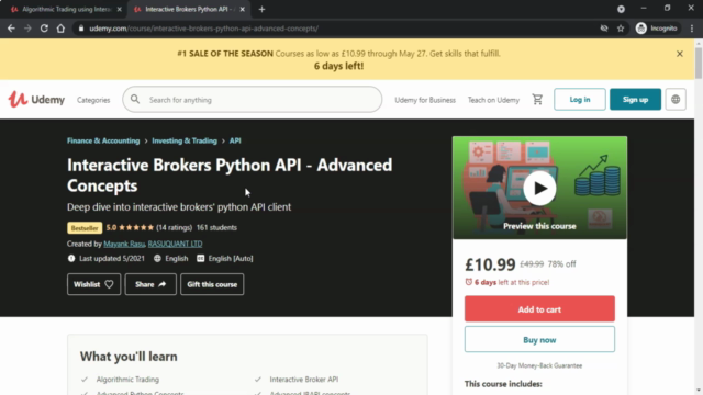 Interactive Brokers Python API - Advanced Concepts – Screenshot 1