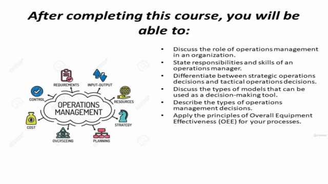 Manufacturing Operations Management Certification Course – Screenshot 4