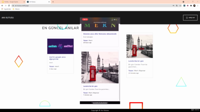 2021 MERN Stack ile Web Geliştirme Kursu – Screenshot 1