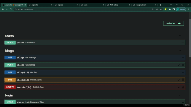 FastAPI Full Stack Web Development – Screenshot 2