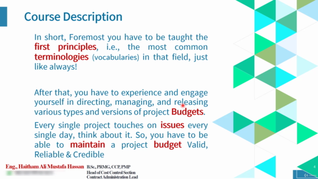 Cost; Estimating, Budgeting, Monitoring, and Controlling – Screenshot 2