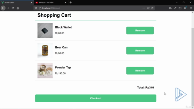 MEVN: Shopping Cart - MongoDB, ExpressJS, Vue dan NodeJS – Screenshot 2