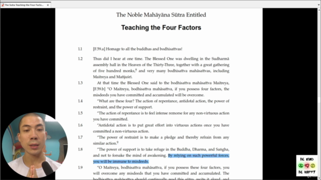 The Sutra Teaching the Four Factors - Transcending Bad Karma – Screenshot 3