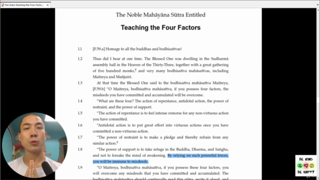 The Sutra Teaching the Four Factors - Transcending Bad Karma – Screenshot 4
