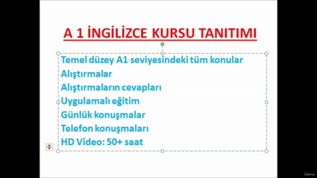 İngilizce Kursu A1 (51 saat + Uygulamalı Eğitim) – Screenshot 1