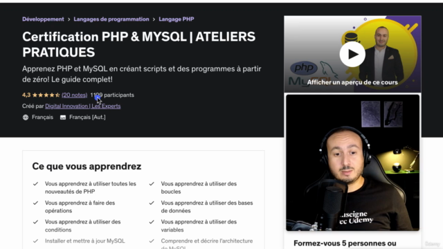 Certification PHP & MYSQL | ATELIERS PRATIQUES – Screenshot 1