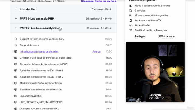 Certification PHP & MYSQL | ATELIERS PRATIQUES – Screenshot 3