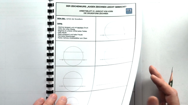 "Augen zeichnen lernen leicht gemacht" mit Workbook – Screenshot 2