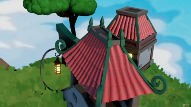 Blender 3D Model a Ghibli Art Stylized Scene – Screenshot 3