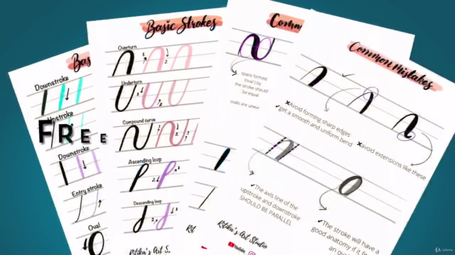Brush Lettering Beginners Guide || Free Worksheets – Screenshot 3