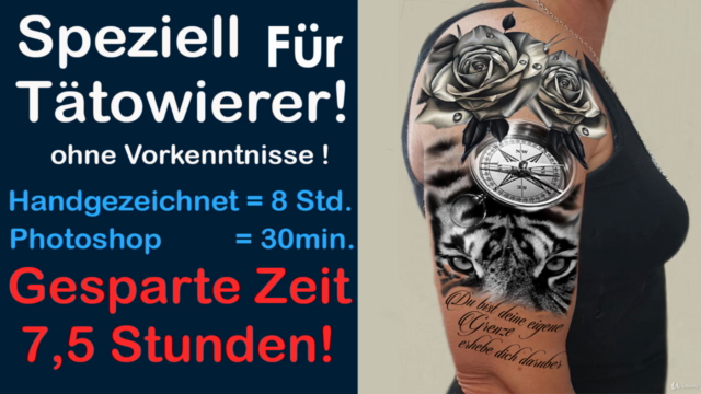 Tattoo Vorlagen erstellen mit Photoshop für Tätowierer. – Screenshot 1