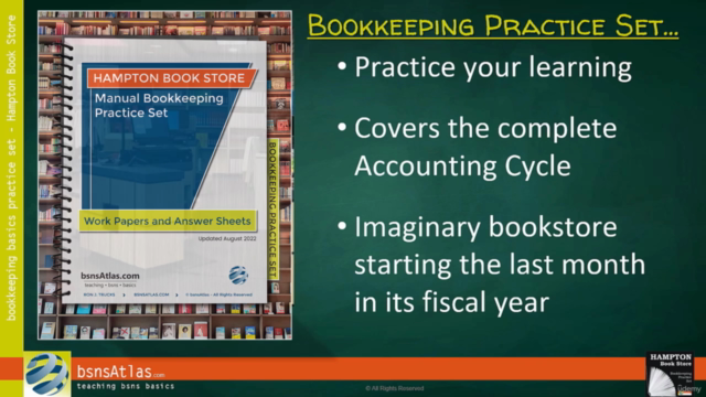Manual Bookkeeping Practice Set • Hampton Book Store – Screenshot 1