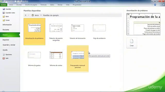 Introducción a Excel 2010 – Screenshot 2