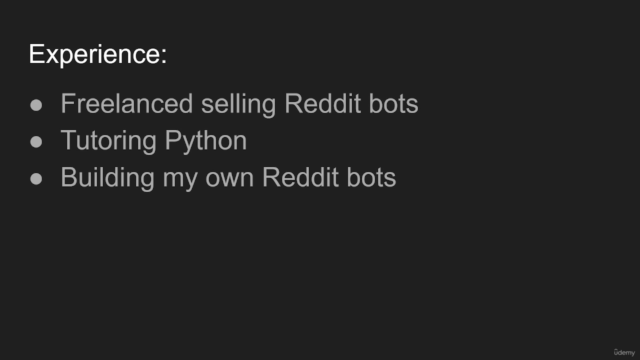 Create Reddit bots with Python: Beginner to Advanced – Screenshot 1