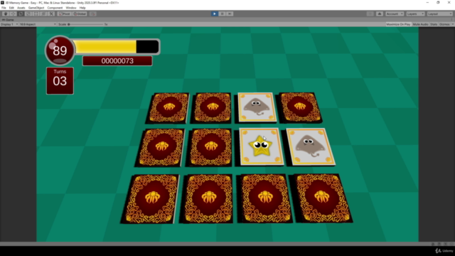 Unity Game Tutorial: 3D Memory Game / 3D Matching Game - Screenshot_02