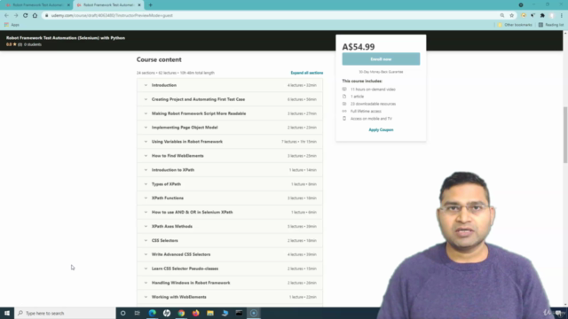 Robot Framework Test Automation (Selenium) with Python – Screenshot 1