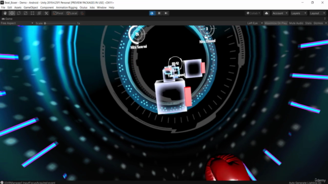 Unity Virtual Reality Dev: Beat Boxer, a Rhythm Fitness Game – Screenshot 3