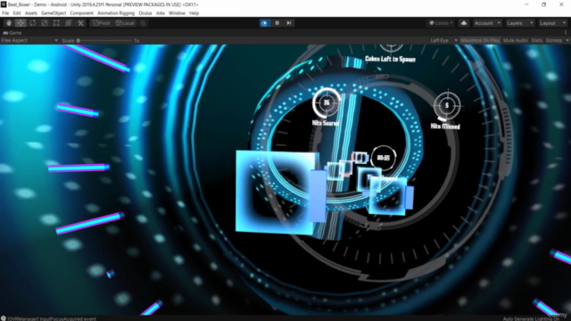 Unity Virtual Reality Dev: Beat Boxer, a Rhythm Fitness Game – Screenshot 4