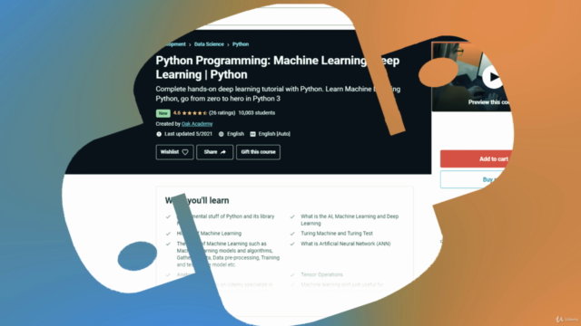 Python Programming: Machine Learning, Deep Learning | Python – Screenshot 4
