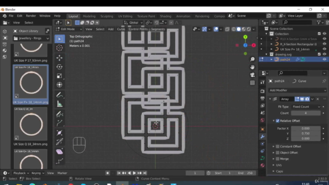 Ring Design Using Blender 4 Parametric Smart Objects – Screenshot 3