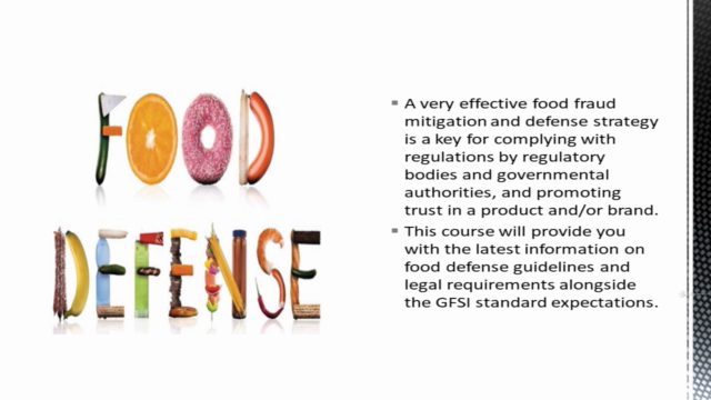 Food Fraud Mitigation and Defense Certification Course – Screenshot 1