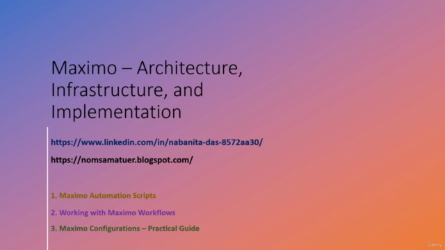 Maximo - Architecture, Infrastructure and Implementation – Screenshot 2