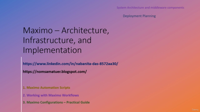 Maximo - Architecture, Infrastructure and Implementation – Screenshot 3