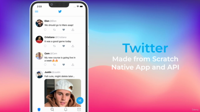 SwiftUI & Node.JS FullStack - Build Twitter - IOS 17 – Screenshot 1