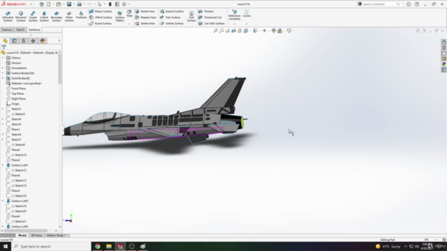 SOLIDWORKS: General Dynamics F-16C Fighting Falcon – Screenshot 1