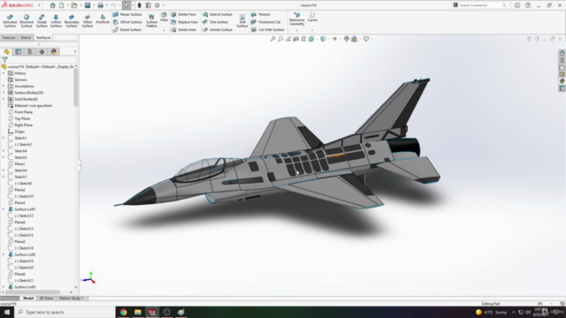 SOLIDWORKS: General Dynamics F-16C Fighting Falcon – Screenshot 2
