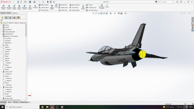 SOLIDWORKS: General Dynamics F-16C Fighting Falcon – Screenshot 4