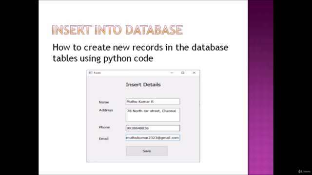 Python Pyqt5 Database Programming with MySql in Qt Designer – Screenshot 2
