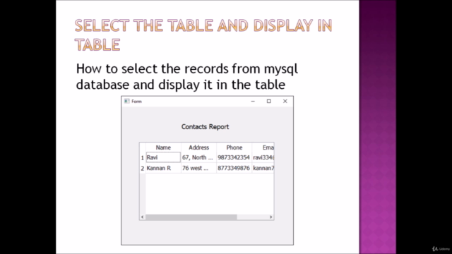 Python Pyqt5 Database Programming with MySql in Qt Designer – Screenshot 4