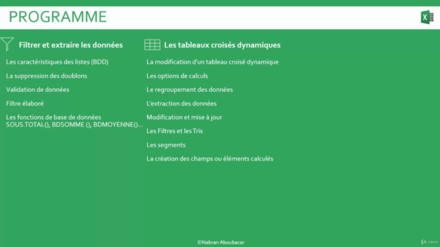 Excel A à Z (4/4)- Avancé – Screenshot 4