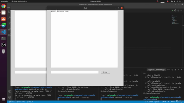 Aplicações em tempo REAL com PYTHON | Crie um CHAT real time – Screenshot 2